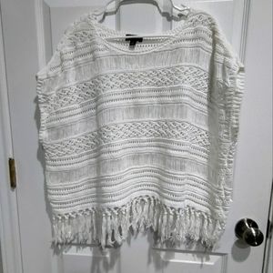 a.n.a. white crocheted sleeveless top women's size XL
